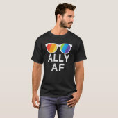 Ally Af Sunglasses Trans Flag Love Equality LGBT Tシャツ (正面フル)