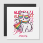 Ally Cat - Cute White Cat LGBTQプライド (正面/裏面)