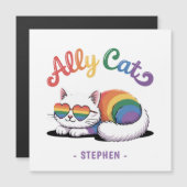 Ally Cat - Cute White Cat LGBTQプライド(2) (正面/裏面)