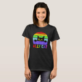 Ally Cat LGBT Gay Rainbow Pride Flag  Cat  1 Tシャツ (正面フル)