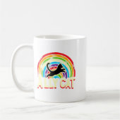 Ally Cat Lgbt Pride Cat  コーヒーマグカップ (左)