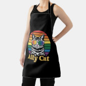 Ally Cat LGBT Rainbow Flag LGBTQ Gift エプロン (インサイチュ)