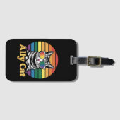 Ally Cat LGBT Rainbow Flag LGBTQ Gift ラゲッジタグ (正面横)