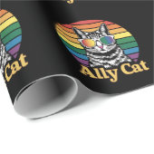 Ally Cat LGBT Rainbow Flag LGBTQ Gift ラッピングペーパー (ロールコーナー)