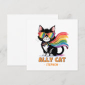 Ally Cat - Rainbow Cat LGBTQプライド (正面/裏面)