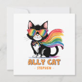 Ally Cat - Rainbow Cat LGBTQプライド (正面)
