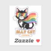 Ally Cat - Rainbow Cat LGBTQプライド シール (シート)