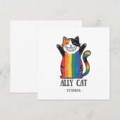 Ally Cat - Rainbow Cat LGBTQプライド(2) (正面/裏面)