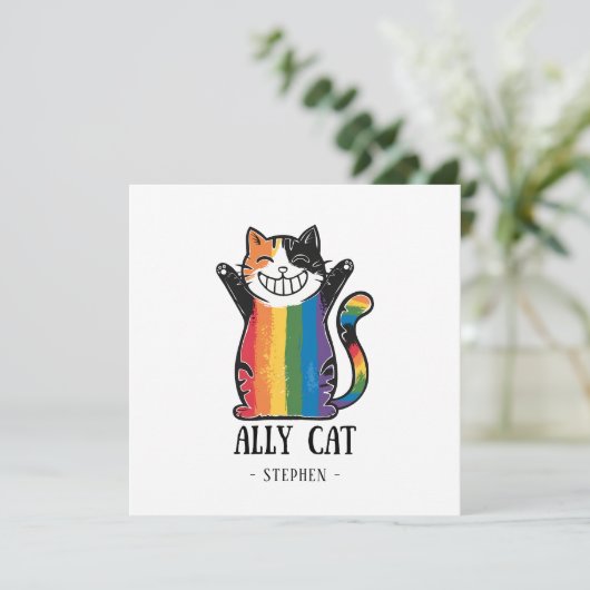 Ally Cat - Rainbow Cat LGBTQプライド(2) (スタンド正面)