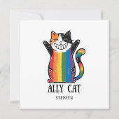 Ally Cat - Rainbow Cat LGBTQプライド(2) (正面)