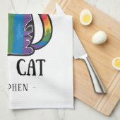 Ally Cat - Rainbow Cat LGBTQプライド(2) キッチンタオル (四つ折り)