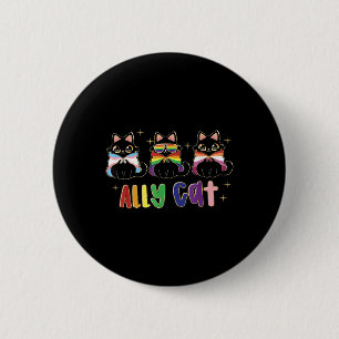 Ally Cat Rainbow Lgbtプライド国旗ゲイプライド月2 缶バッジ