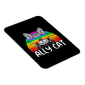 Ally Cat Rainbow Sunglasses LGBTゲイプライド マグネット (右側)