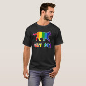 Ally Cat Sunglasses Gay LGBT Pride Month Graphic P Tシャツ (正面フル)