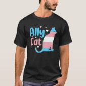 Ally Cat Transgender Pride  Cat Kitten LGBT Trans  Tシャツ (正面)