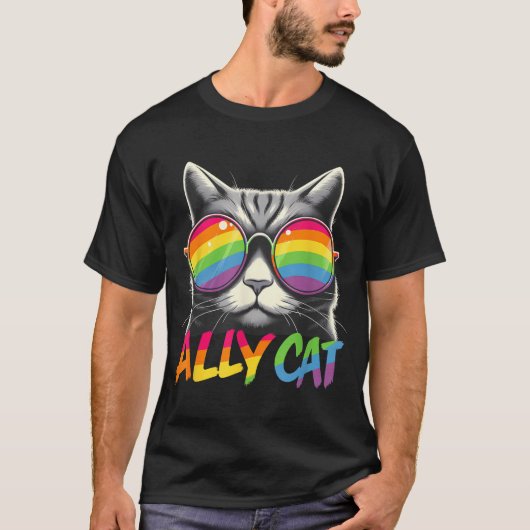 Ally Cat Transgender Transプライド Tシャツ (正面)