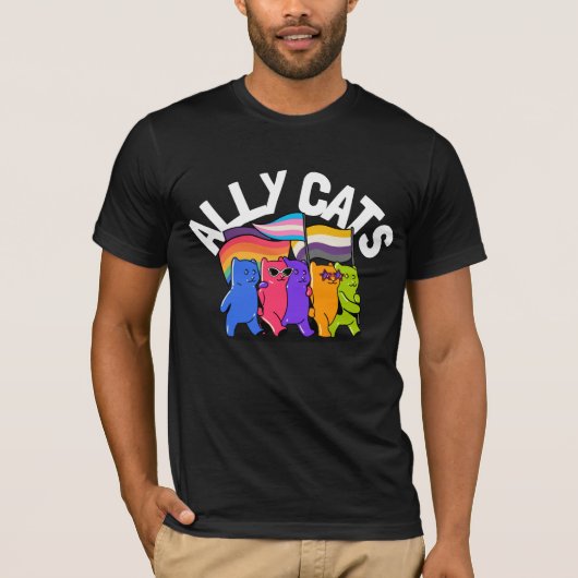 Ally Cats LGBT Equality Support Tシャツ (正面)