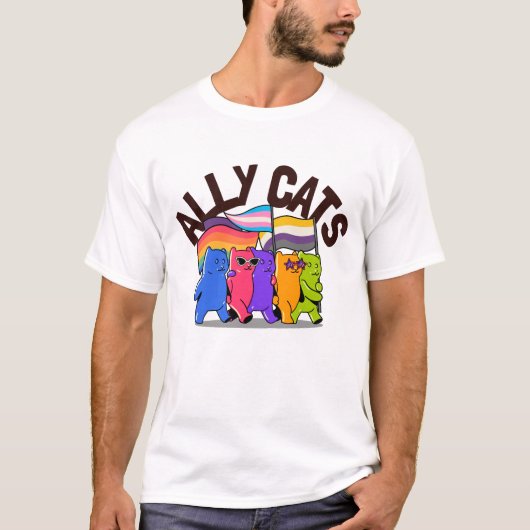 Ally Cats LGBT Equality Support Tシャツ (正面)