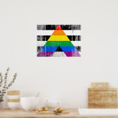 ALLY FLAG DISTRESSED -.png ポスター (キッチン)