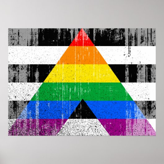 ALLY FLAG DISTRESSED -.png ポスター (正面)