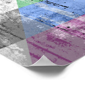 ALLY FLAG DISTRESSED -.png ポスター (角)