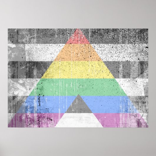 ALLY FLAG DISTRESSED -.png ポスター (正面)