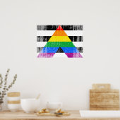 ALLY FLAG DISTRESSED -.png ポスター (キッチン)
