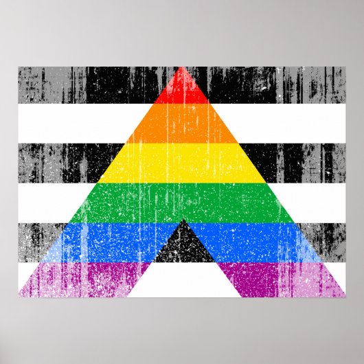 ALLY FLAG DISTRESSED -.png ポスター (正面)