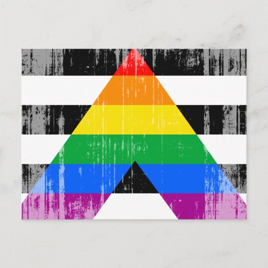 ALLY FLAG DISTRESSED -.png ポストカード (正面)