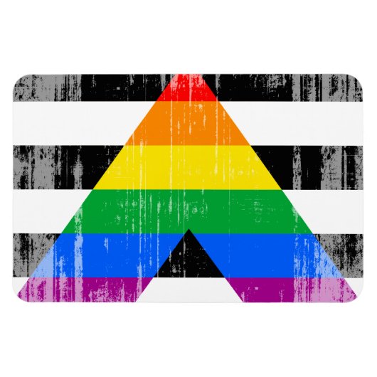 ALLY FLAG DISTRESSED -.png マグネット (横)