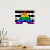 ALLY FLAG FLYING -.png ポスター (キッチン)