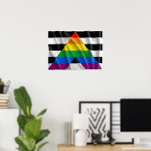 ALLY FLAG FLYING -.png ポスター (ホームオフィス)