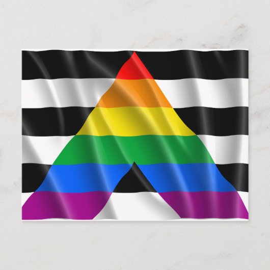 ALLY FLAG FLYING -.png ポストカード (正面)
