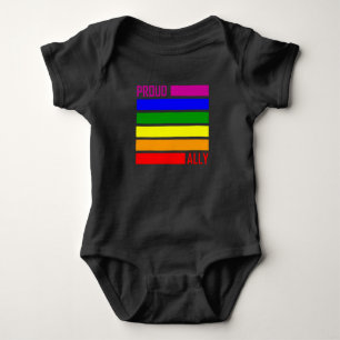 ALLY FLAG LGBTプライド月LGBTQレインボー ベビーボディスーツ