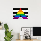 ALLY FLAG ORIGINAL -.png ポスター (ホームオフィス)