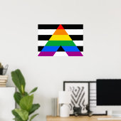 ALLY FLAG ORIGINAL -.png ポスター (ホームオフィス)