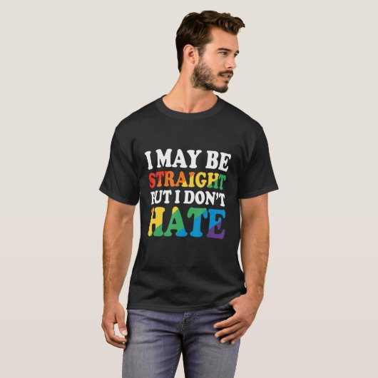 Ally - I May Be Straight But I Don't Hate Tシャツ (正面フル)