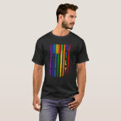 Ally LGBT LGBTQレインボープライドアメリカ国旗4日 Tシャツ (正面フル)