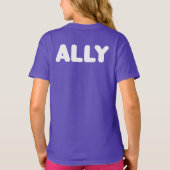 Ally LGBT Straight Allies Spirit Dayホワイトパープル Tシャツ (裏面)