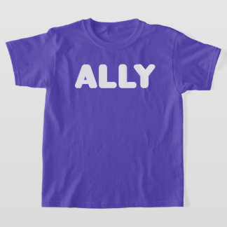 Ally LGBT Straight Allies Spirit Dayホワイトパープル Tシャツ