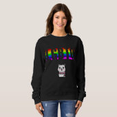 Ally Pride LGBTQ Equality Rainbow Lesbian Gay Tran スウェットシャツ (正面フル)