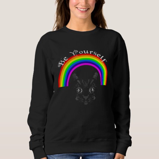 Ally Pride LGBTQ Equality Rainbow Lesbian Gay Tran スウェットシャツ (正面)