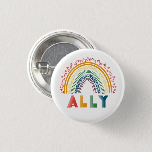 Ally Rainbowボタン 缶バッジ (正面&裏面)