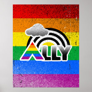 ALLY RAINBOW -.png ポスター