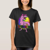 Ally Saurus Tレックス恐竜誇りを持ったAlly Lgbtプライド Tシャツ (正面)