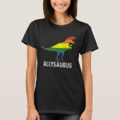 Allysaurus Dinosaur Rainbow Flag For Ally Lgbtq Pr Tシャツ (正面)