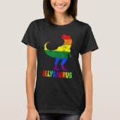 Allysaurus LGB  Dinosaur Rainbow Flag Ally LGBT Pr Tシャツ (正面)
