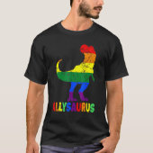 Allysaurus LGB Dinosaur Rainbow Flag Ally LGBT Pr Tシャツ (正面)