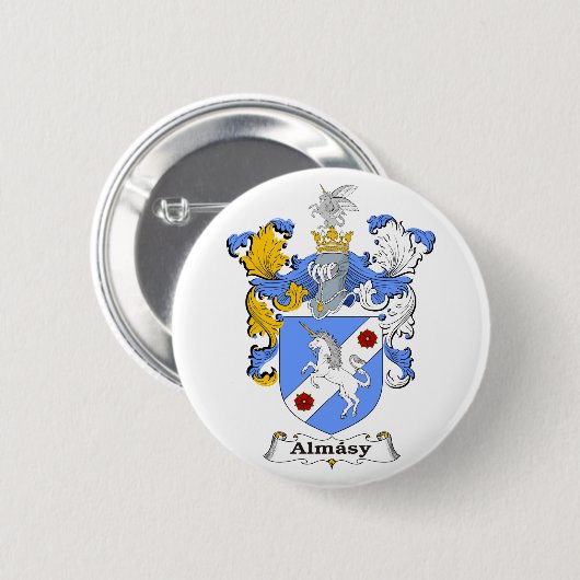 Almasy 3家族のハンガリーの紋章付き外衣 缶バッジ (正面&裏面)