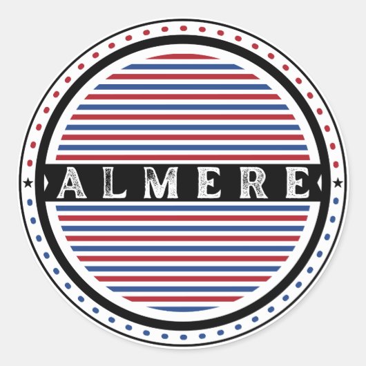 Almere City Pride Emblem – Dutch Identity ラウンドシール (正面)
